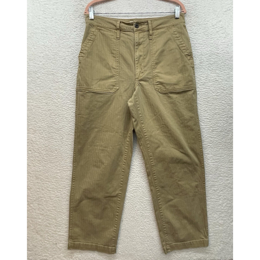 Madewell Pants Womens 30 Khaki Tan Curvy Perfect Vintage Straight Workwear NC370